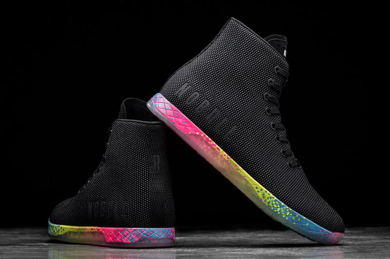 Men's Nobull High-Top Neon Glitch Trainers Black | SG V2426R